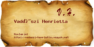 Vadászi Henrietta névjegykártya